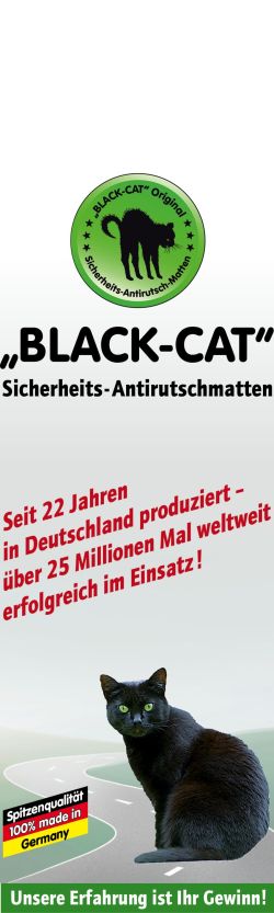 BLACK-CAT ist die meistgeprüfte Antirutschmatte auf dem Markt